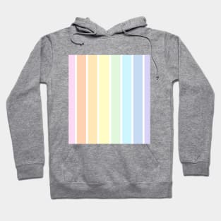 Pastel rainbow stripe - vertical Hoodie